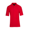 Regular Pique Knit Polo Mens Red Front
