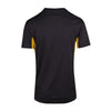 Mens Accelerator Cool Dry T-shirt Design 2 Black Gold Back View