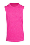 Mens Tank Top - Greatness Heather Range Hot Pink Front View